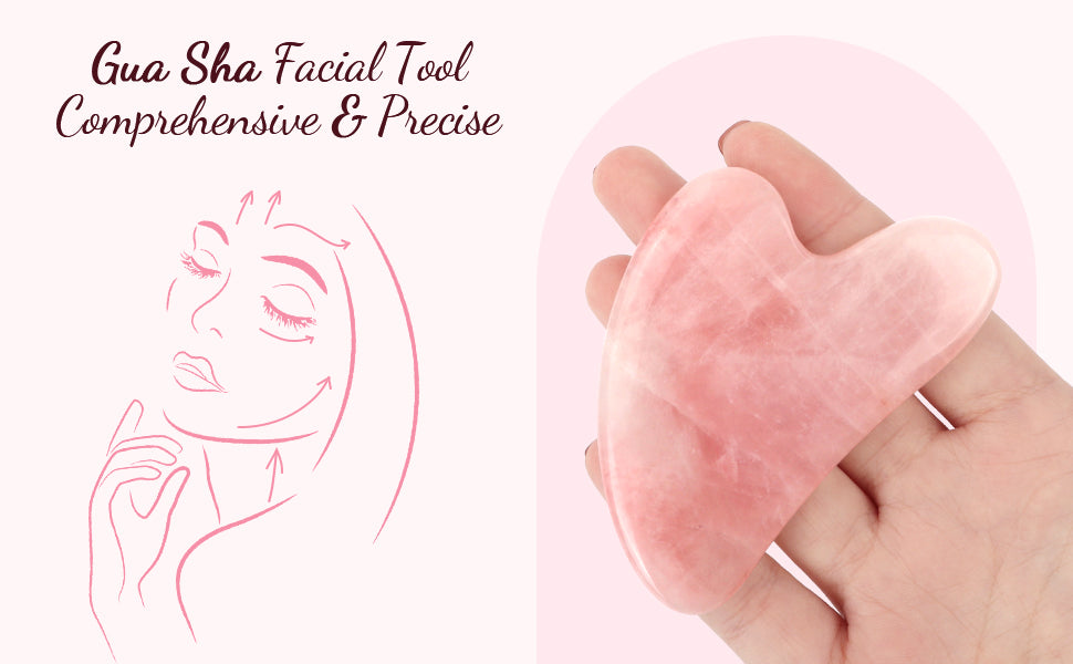 🌸 Gua Sha de Cuarzo Rosa – La Herramienta de Belleza que Tu Piel Merece ™