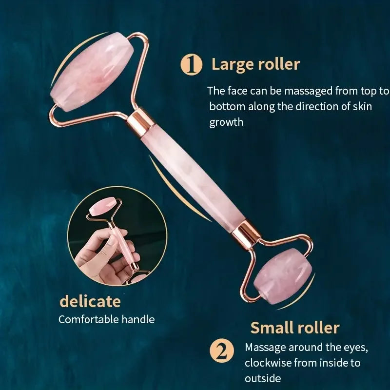 🌸 Gua Sha de Cuarzo Rosa – La Herramienta de Belleza que Tu Piel Merece ™