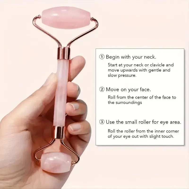 🌸 Gua Sha de Cuarzo Rosa – La Herramienta de Belleza que Tu Piel Merece ™