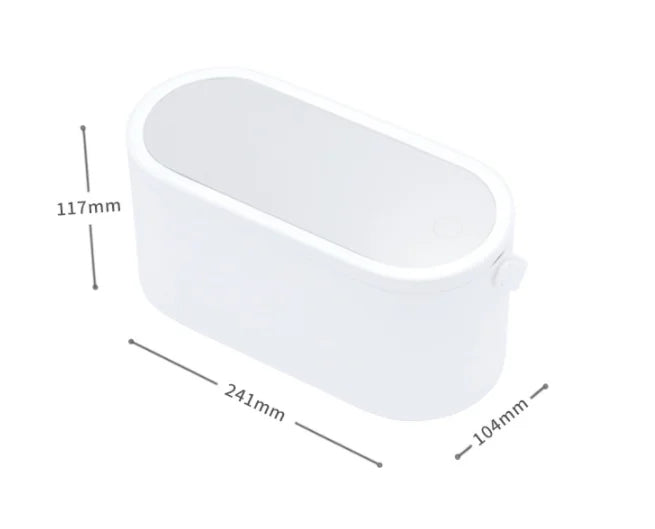💡 Espejo de Maquillaje LED Portátil con Caja Cosmética – Diseño Plegable y Luz Ajustable ™
