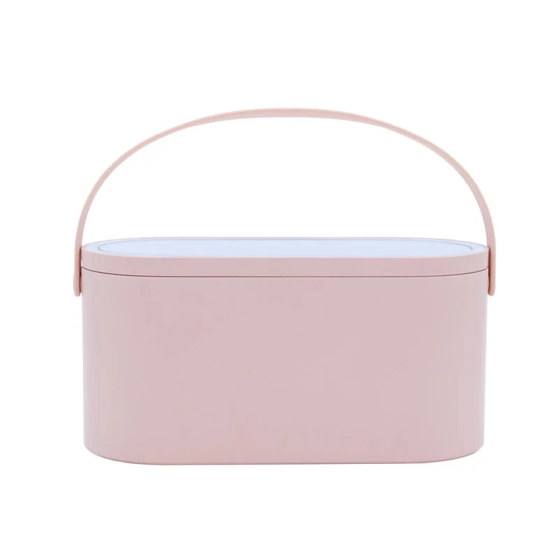 💡 Espejo de Maquillaje LED Portátil con Caja Cosmética – Diseño Plegable y Luz Ajustable ™