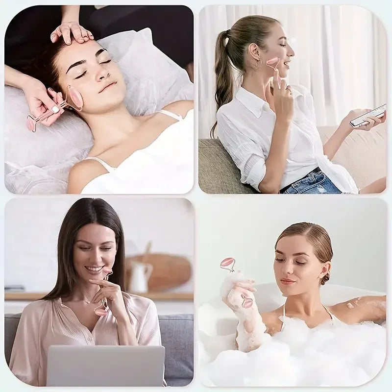 🌸 Gua Sha de Cuarzo Rosa – La Herramienta de Belleza que Tu Piel Merece ™