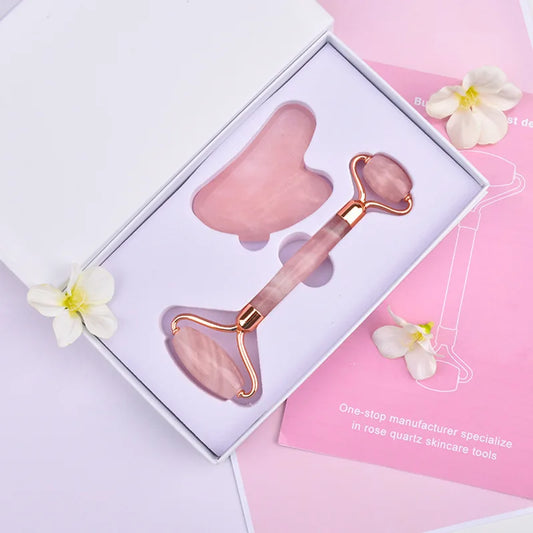 🌸 Gua Sha de Cuarzo Rosa – La Herramienta de Belleza que Tu Piel Merece ™