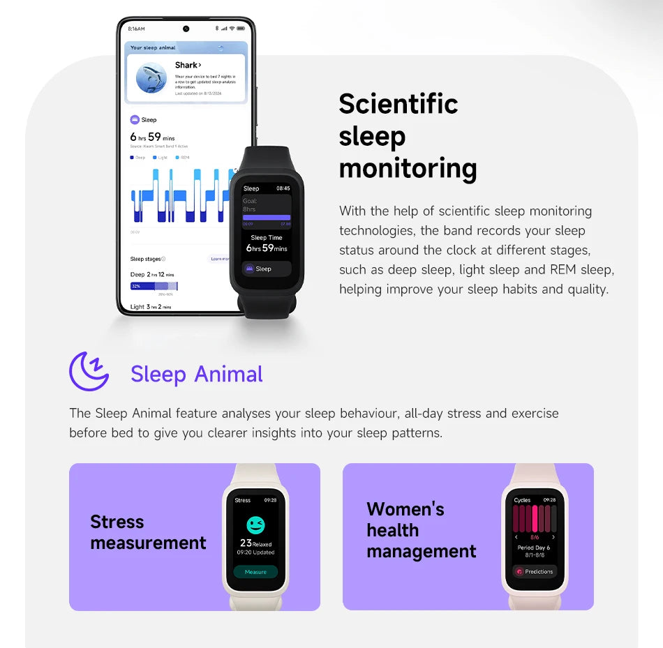 Brazalete inteligente de fitness – Monitor de actividad y pulsera smartwatch ™
