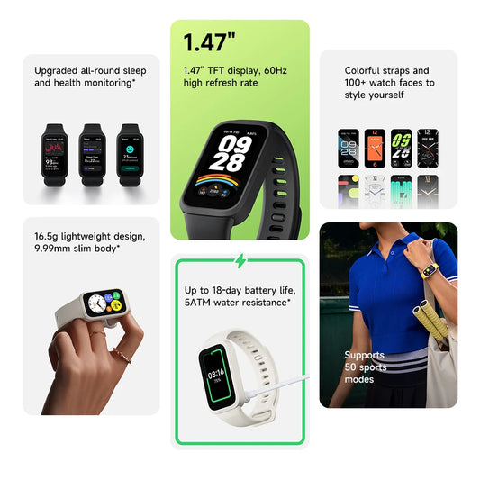 Brazalete inteligente de fitness – Monitor de actividad y pulsera smartwatch ™